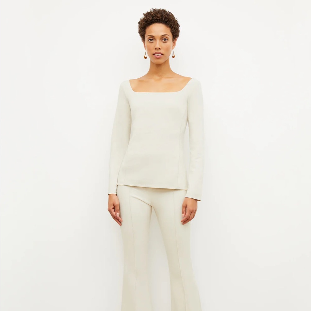 M.M.LaFleur The Jace Top - Washable Ponte size S (pearl color) (MM LaFleur)